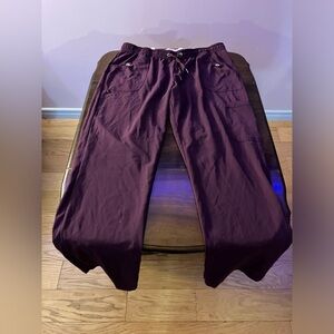 NWOT Plum colored scrub pants size L